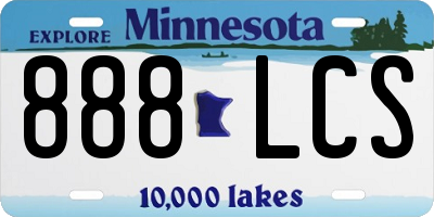MN license plate 888LCS
