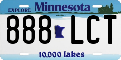 MN license plate 888LCT