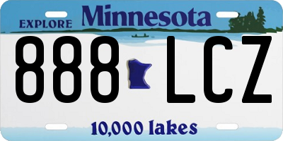 MN license plate 888LCZ