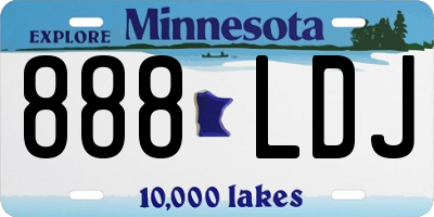 MN license plate 888LDJ