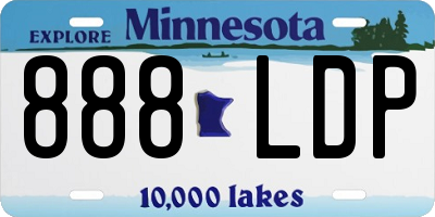 MN license plate 888LDP