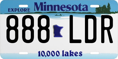 MN license plate 888LDR