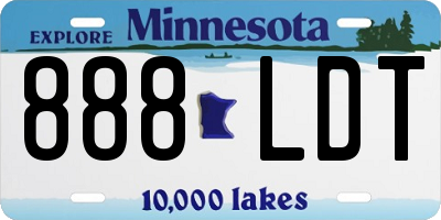 MN license plate 888LDT