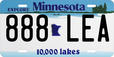MN license plate 888LEA