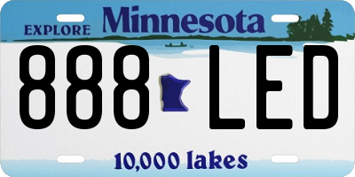 MN license plate 888LED