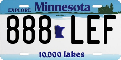 MN license plate 888LEF
