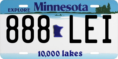 MN license plate 888LEI