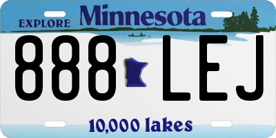 MN license plate 888LEJ