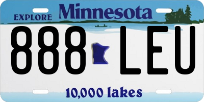 MN license plate 888LEU