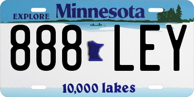 MN license plate 888LEY