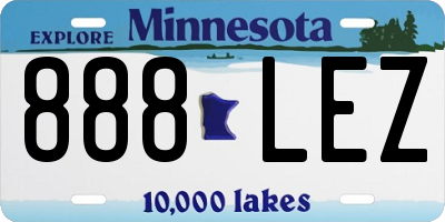 MN license plate 888LEZ