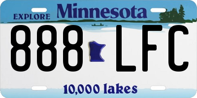 MN license plate 888LFC