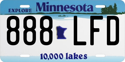 MN license plate 888LFD