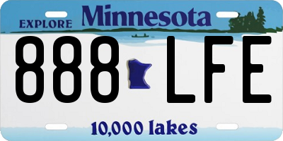 MN license plate 888LFE