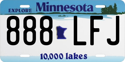 MN license plate 888LFJ