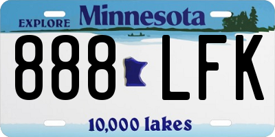 MN license plate 888LFK