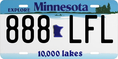 MN license plate 888LFL