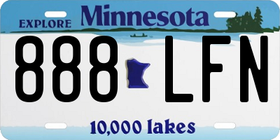 MN license plate 888LFN