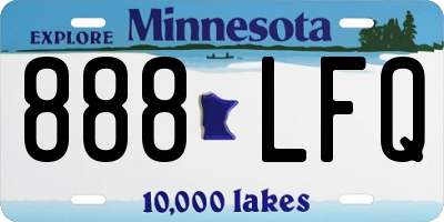 MN license plate 888LFQ