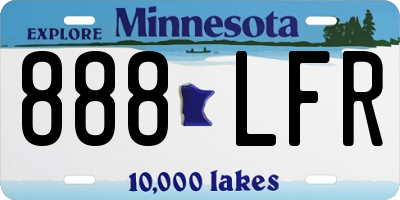 MN license plate 888LFR
