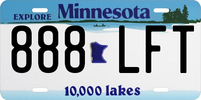 MN license plate 888LFT