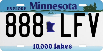 MN license plate 888LFV