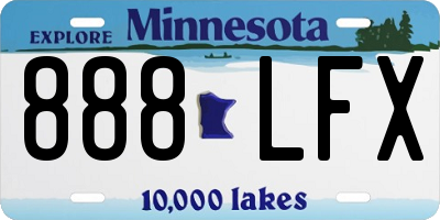 MN license plate 888LFX