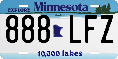MN license plate 888LFZ