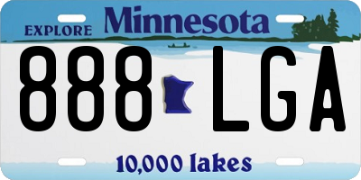 MN license plate 888LGA