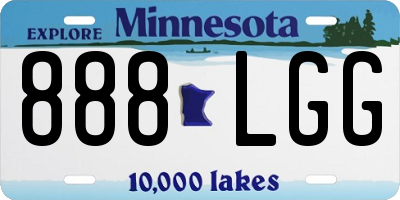 MN license plate 888LGG