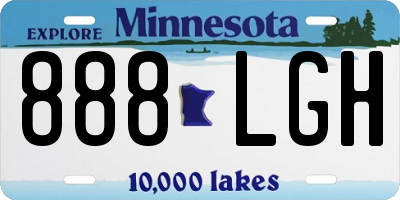MN license plate 888LGH
