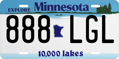 MN license plate 888LGL