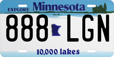 MN license plate 888LGN