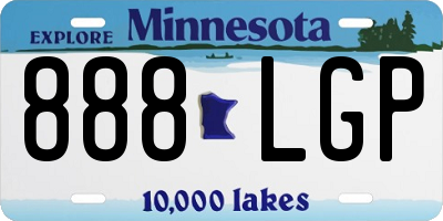 MN license plate 888LGP