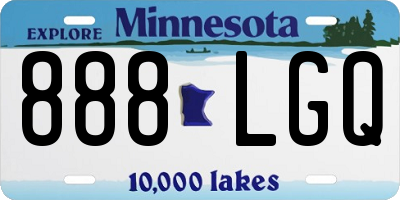 MN license plate 888LGQ