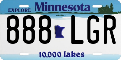 MN license plate 888LGR