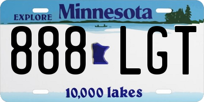 MN license plate 888LGT