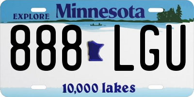MN license plate 888LGU