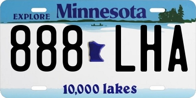 MN license plate 888LHA