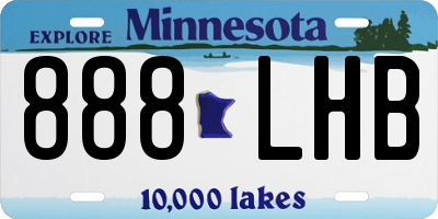 MN license plate 888LHB
