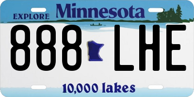 MN license plate 888LHE