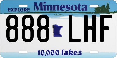 MN license plate 888LHF