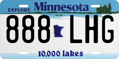 MN license plate 888LHG