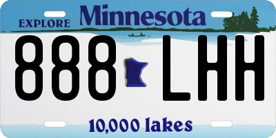 MN license plate 888LHH