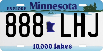 MN license plate 888LHJ