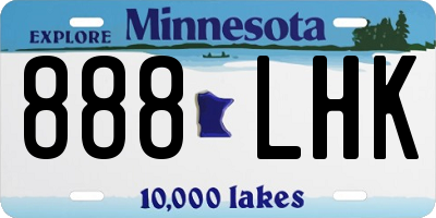 MN license plate 888LHK