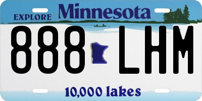 MN license plate 888LHM