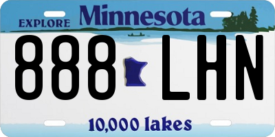 MN license plate 888LHN