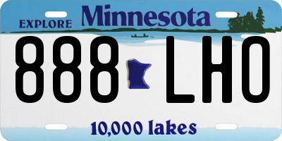 MN license plate 888LHO