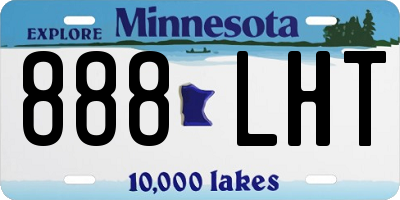 MN license plate 888LHT